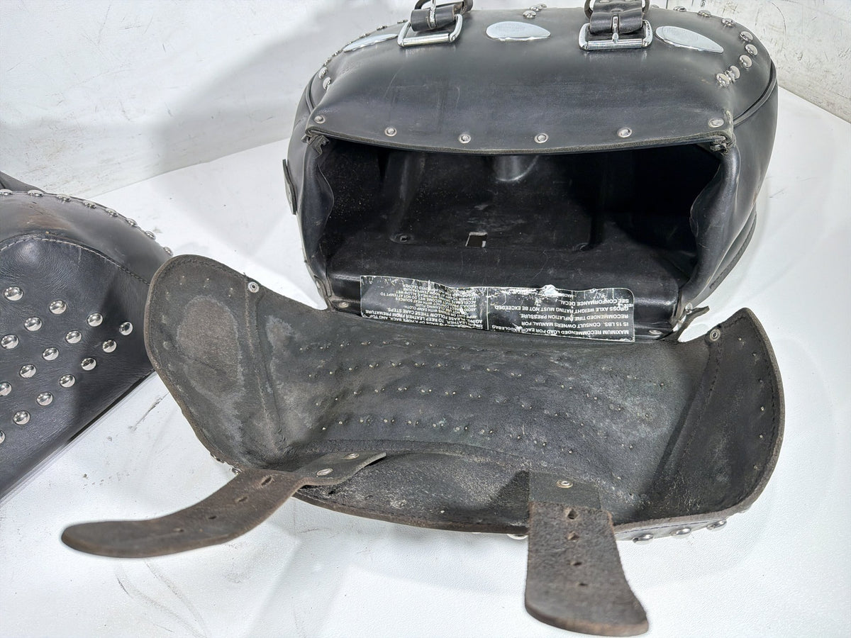 1997 Harley Heritage Softail Classic Rear Left Right Saddlebags Luggage Leather