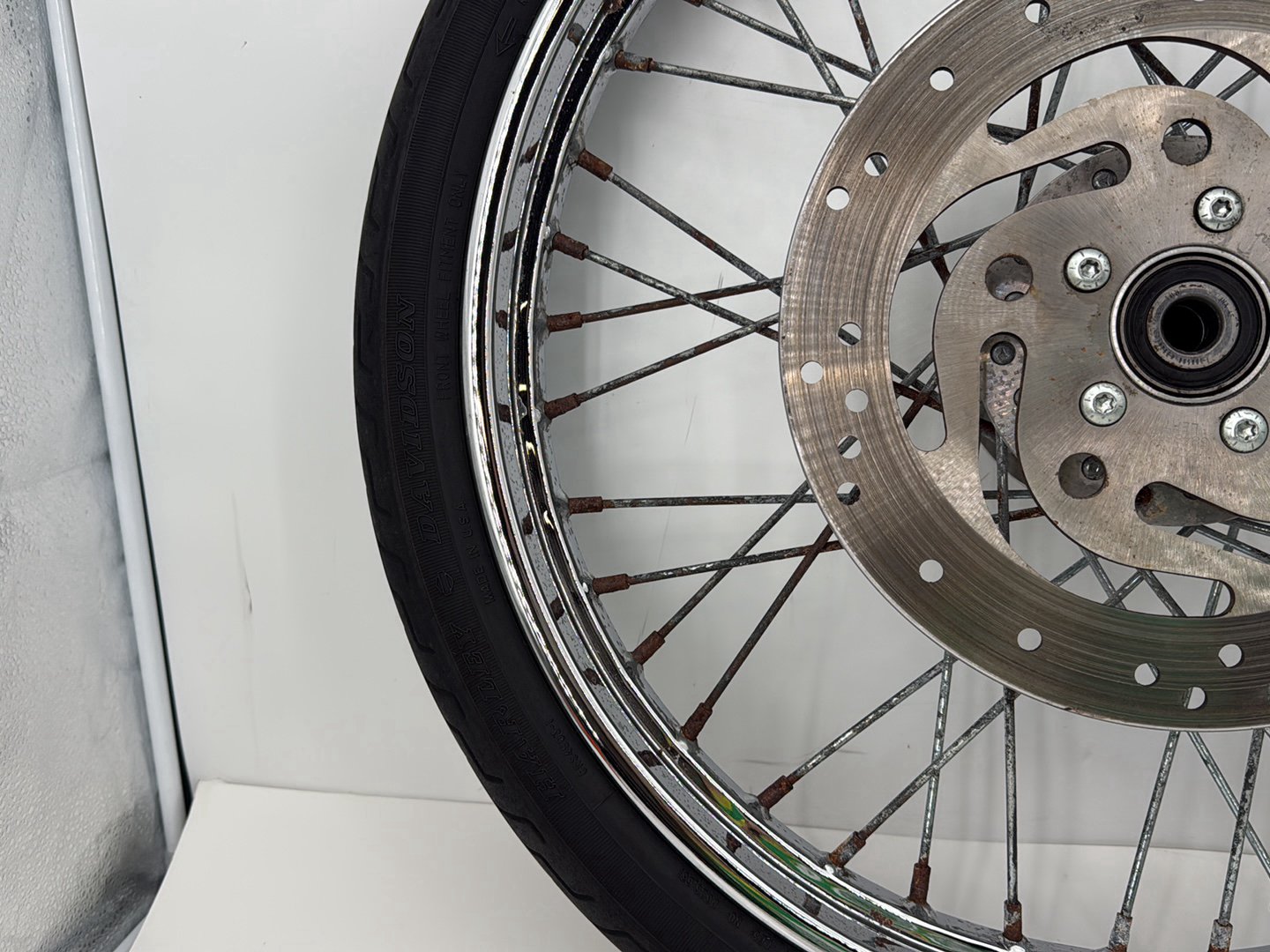 2003 Harley Sportster XL1200C 1200 Custom Anniversary OEM Front Wheel Rim Tire Spoked