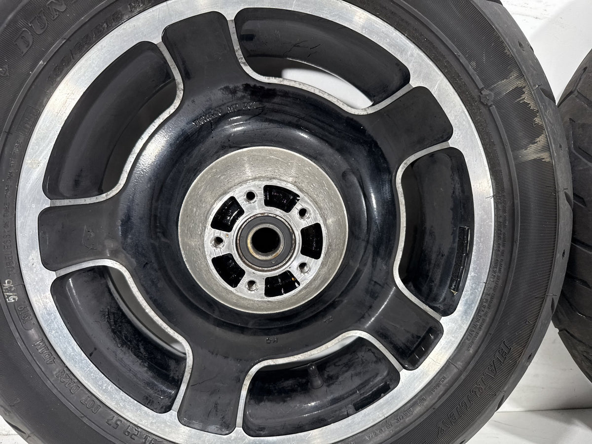 2010 Harley Road King Touring Police OEM Front & Rear Wheel Rim Tire 17" 16"