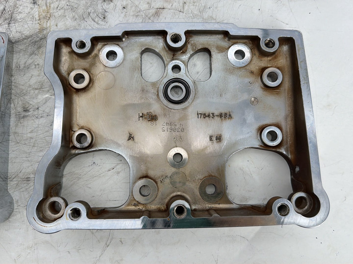 15 Harley Electra Glide Touring Ultra Low OEM Twin Cam Top Rocker Covers Chrome