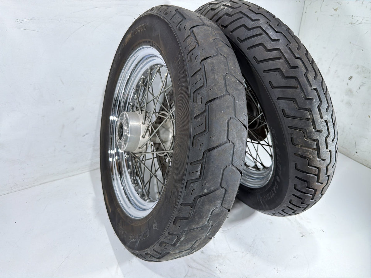 97 Harley Heritage Softail Classic Front Rear Wheel Rim Tire Spoked MT90B16 16"