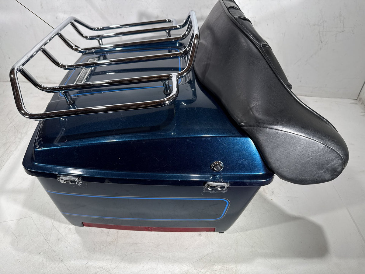 02 Harley Electra Glide Touring Classic OEM Pass Backrest Tour Pak Luggage NOKey