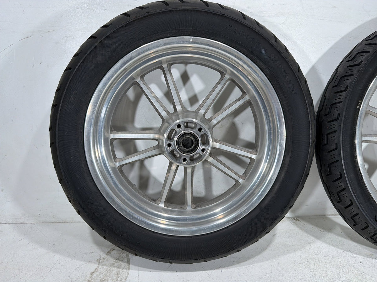 2007 Harley Dyna Super Glide FXD OEM Front & Rear Wheel Rim Tire 17" 19"