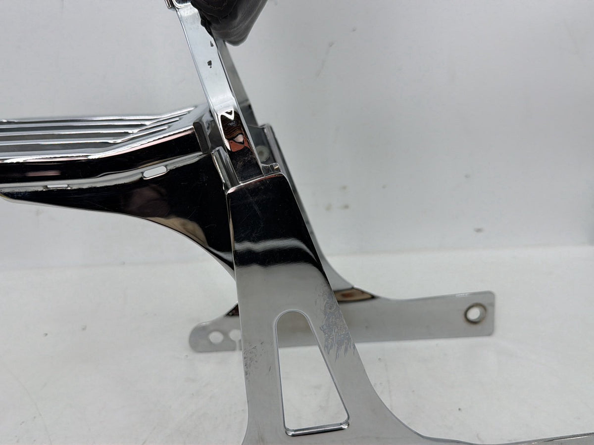 07 Harley Dyna Super Glide Custom Rear Sissy Bar &amp; Backrest Cushion Pad * TORN *