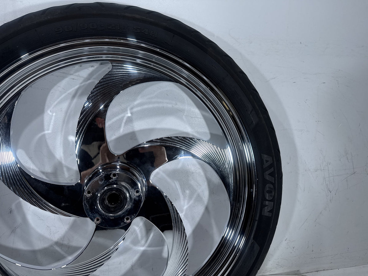 94 Harley Softail FXSTC Front Wheel Rim Tire Aftermarket Custom 90/90-21 54H 21"
