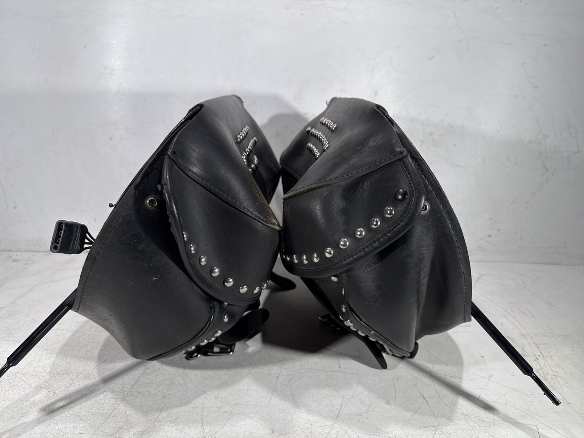 2001 Harley Heritage Softail Classic Rear Left Right Saddlebags Luggage Leather