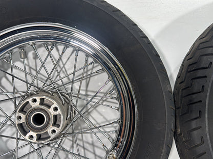 2013 Harley Heritage Softail Classic FLSTC OEM Front Rear Wheel Rim Tire Spoked