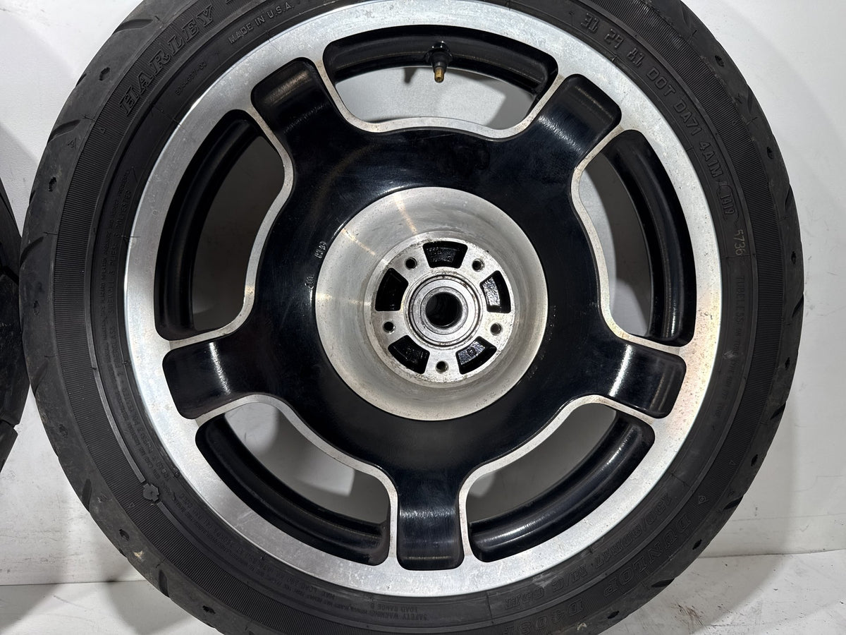 2010 Harley Road King Touring Police OEM Front & Rear Wheel Rim Tire 17" 16"