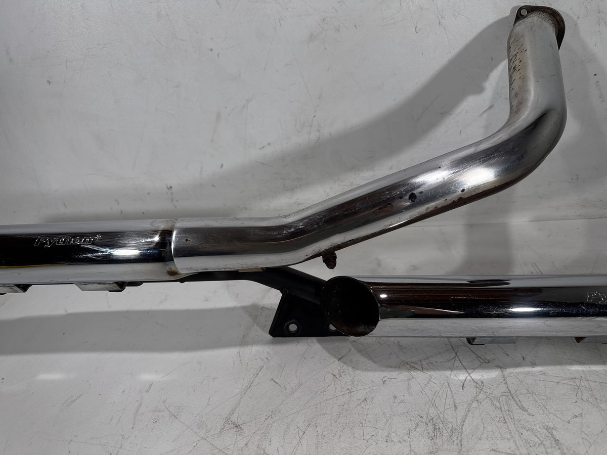 2002 Harley Heritage Softail Classic FLSTC Exhaust Header Pipes Muffler PYTHON