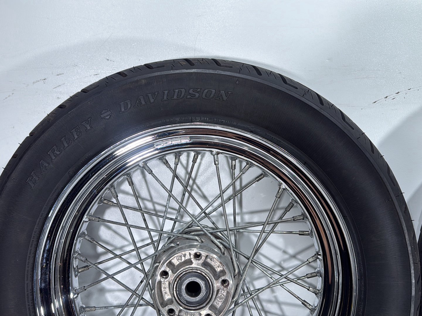 2001 Harley Sportster 883 Hugger XLH883 OEM Front Rear Wheel Rim Tire Spoked