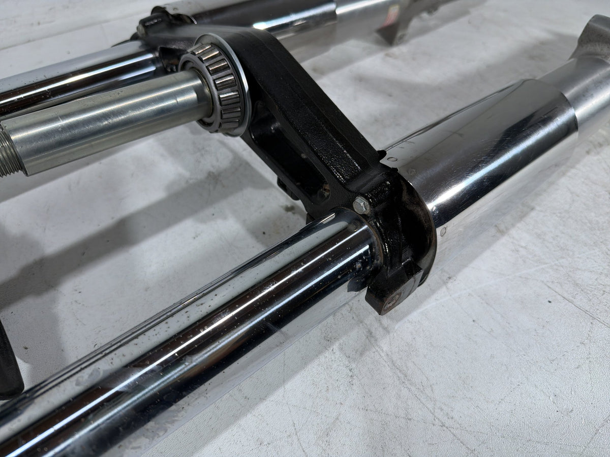 15 Harley Electra Glide Touring Front Triple Tree Set & LH RH Fork Legs Sliders