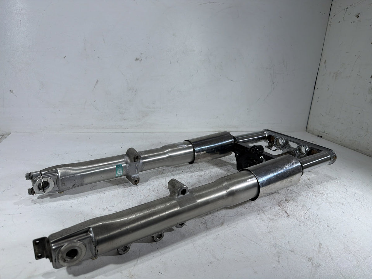 2001 Harley Fat Boy Softail OEM Front Triple Tree Set & LH RH Fork Legs Sliders