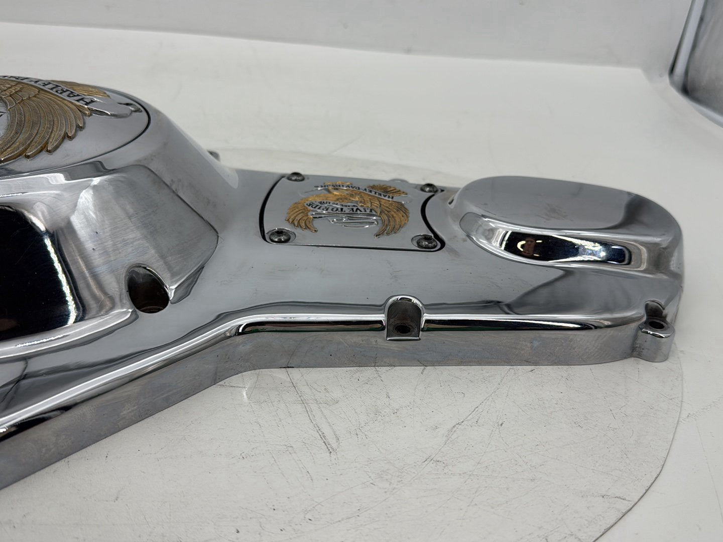 95 Harley Touring Electra Glide Classic Outer Primary Clutch Cover Golden Eagle