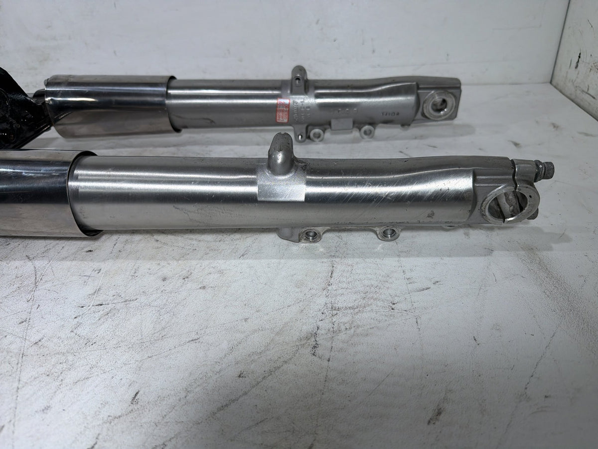 09 Harley Street Glide Touring OEM Front Triple Tree Set LH RH Fork Legs Sliders