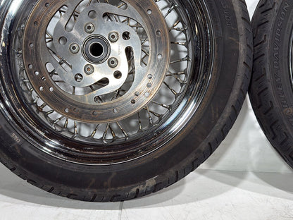 2007 Harley Dyna Street Bob FXDBI OEM Front Rear Wheel Rim Tire Spoked
