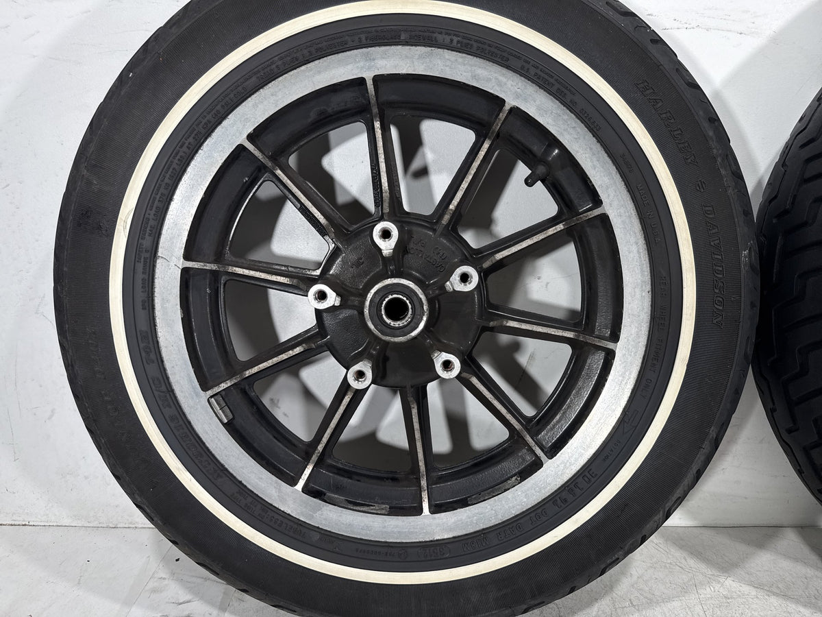 1995 Harley Electra Glide Touring FLHT Front & Rear Wheel Rim Tire MT90B16 16"