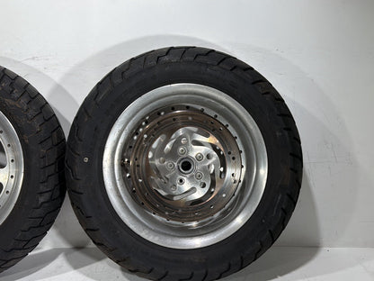 08 Harley Dyna Fat Bob OEM Front Rear Wheel Rim Tire 130/90B16 180/70B17 16" 17"