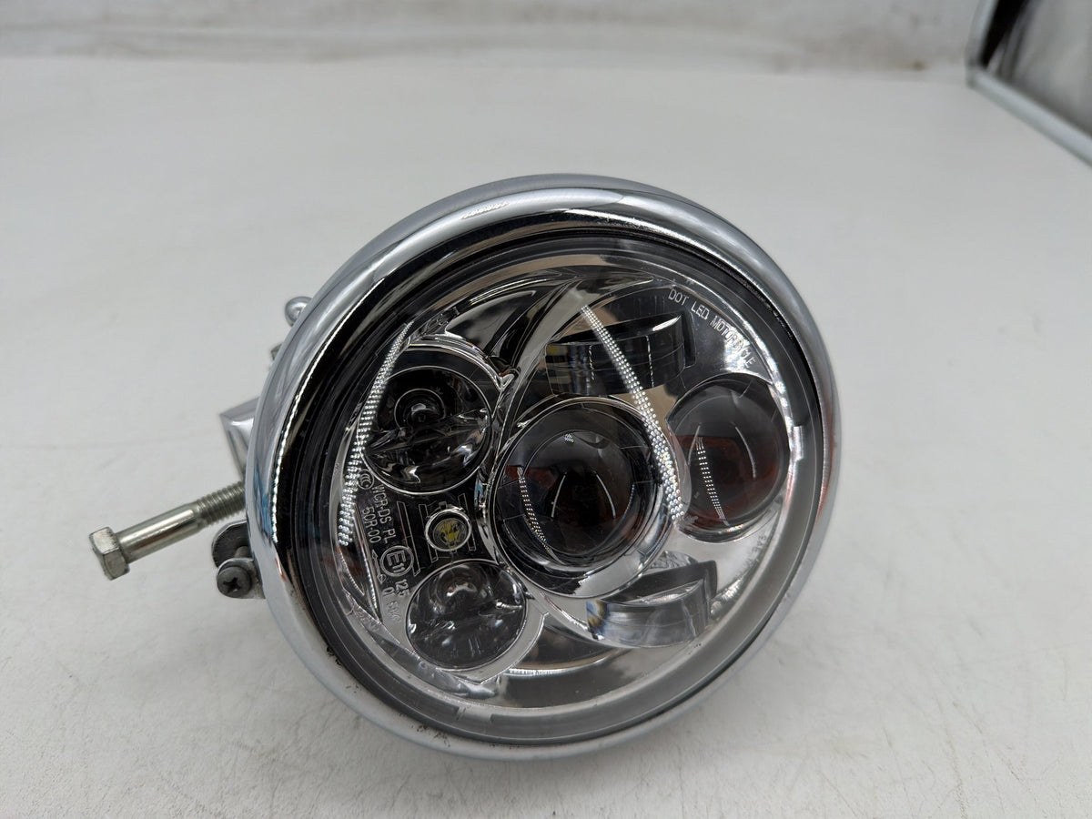03 Harley Softail Deuce FXSTDI OEM Headlight Headlamp Head Lamp Light LED DENTED