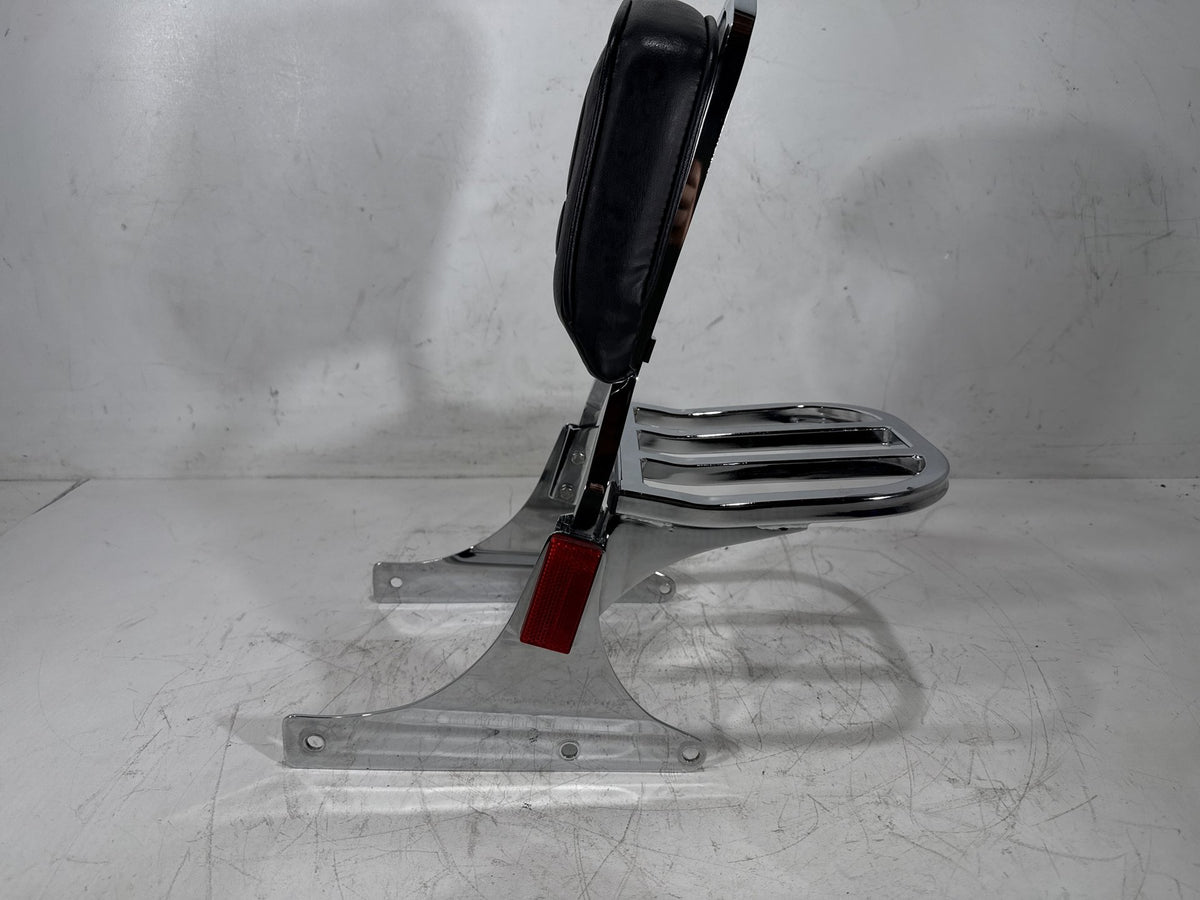 2002 Harley Heritage Softail Classic OEM Rear Sissy Bar w/ Backrest Cushion Pad