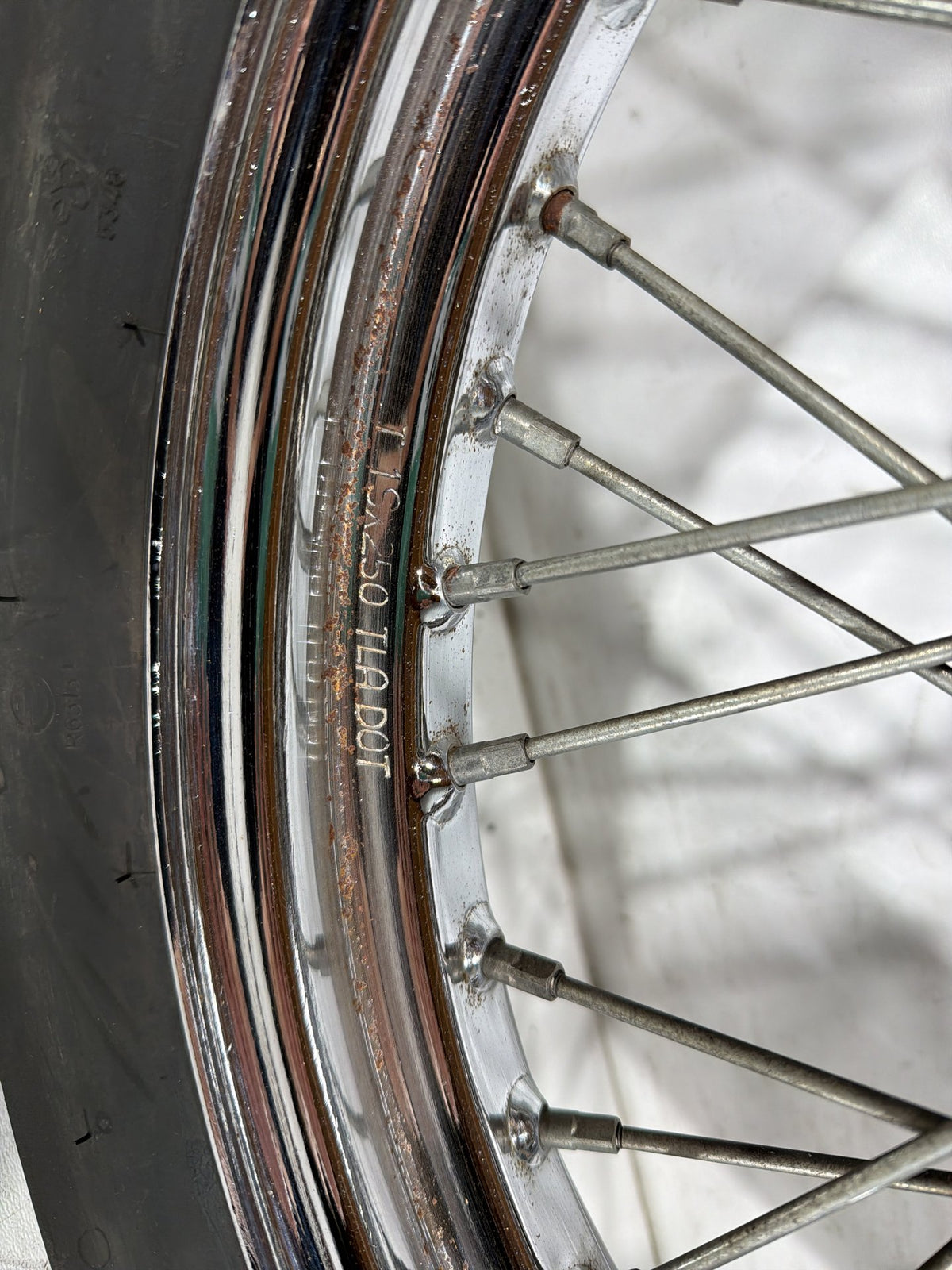 1991 Harley Sportster 883 Deluxe XLH883 Front Rear Wheel Rim Tire Spoked 16" 19"