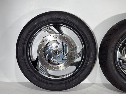 1999 - 2006 Harley-Davidson Dyna Low Rider Front & Rear Wheel Rim Tire MT90B16, 90/90H19 52H, 16" 19"