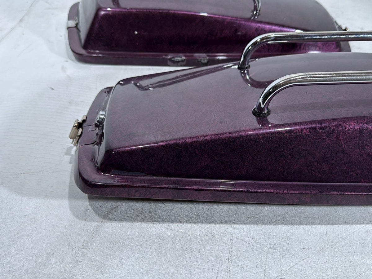 90 Harley Electra Glide Touring Sport OEM Left & Right Saddlebag Lid Cover Caps