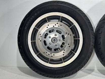 1998 Harley Touring FLHTCUI Electra Glide Ultra OEM Front & Rear Wheel Rim Tire