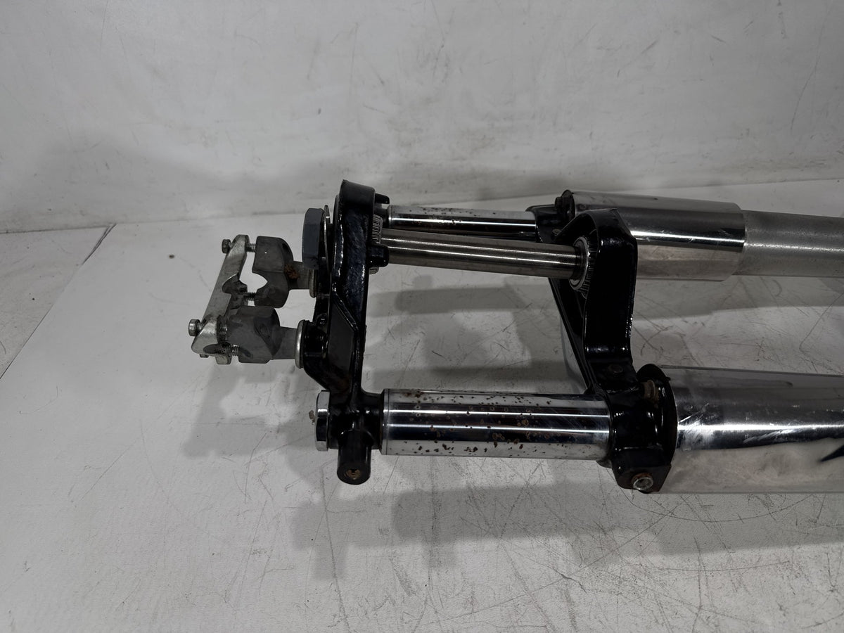 2012 Harley Electra Glide Touring Ultra OEM Front Triple Tree Set & LH RH Fork Legs Sliders