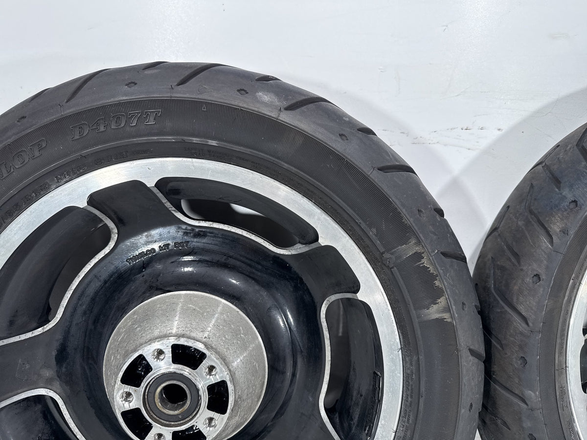 2010 Harley Road King Touring Police OEM Front & Rear Wheel Rim Tire 17" 16"