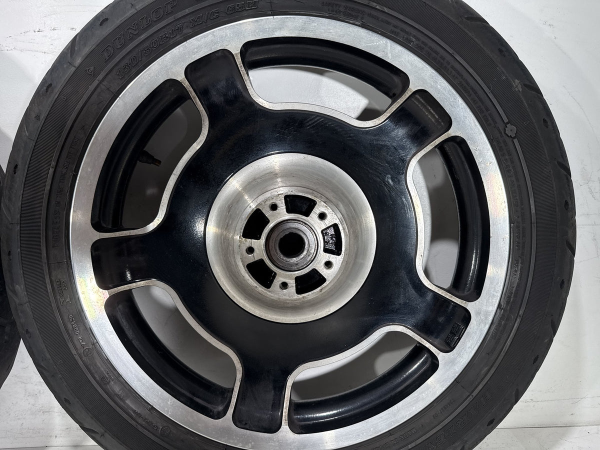2010 Harley Road King Touring Police OEM Front & Rear Wheel Rim Tire 17" 16"