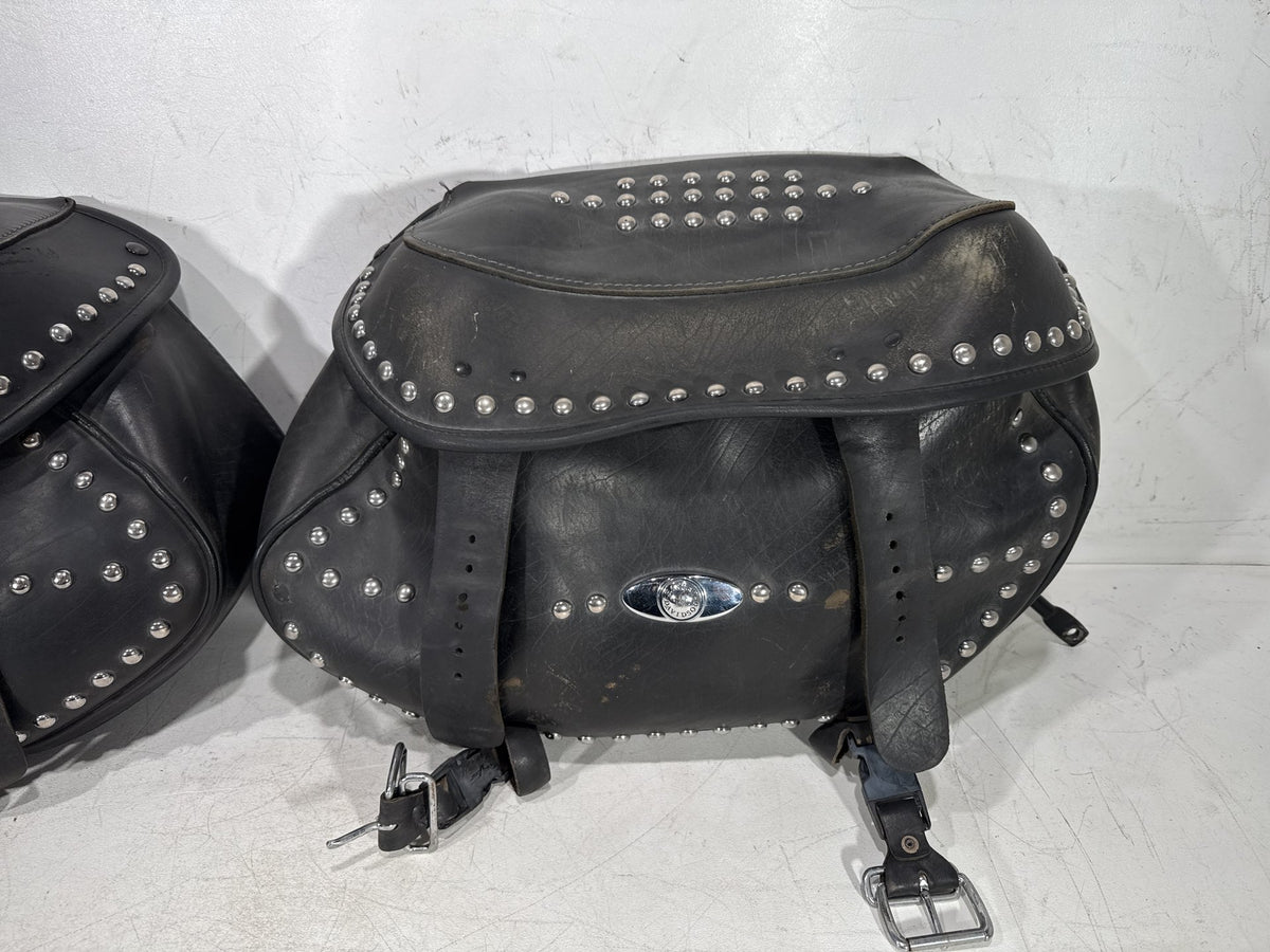 2001 Harley Heritage Softail Classic Rear Left Right Saddlebags Luggage Leather