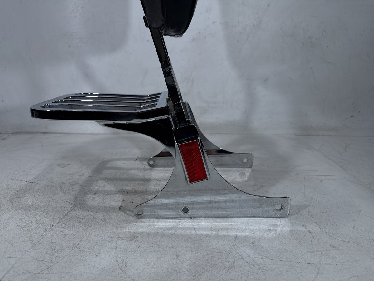 2001 Harley Heritage Softail Classic OEM Rear Sissy Bar w/ Backrest Cushion Pad