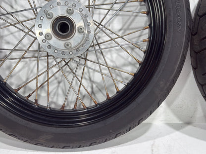 2009 Harley Dyna Street Bob FXDB OEM Front Rear Wheel Rim Tire Spoked 17" 19"