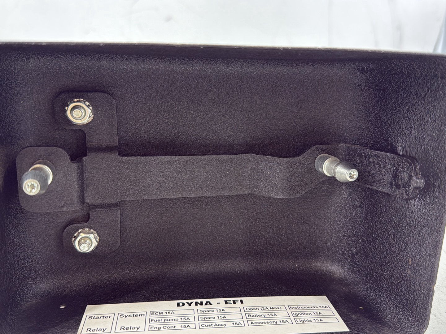2010 Harley Dyna Fat Bob FXDF OEM Electrical Panel Holder Bracket Carrier Caddy