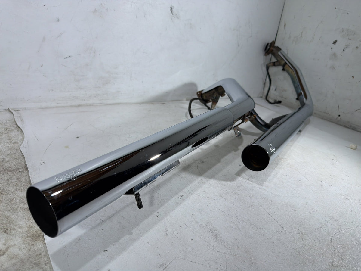 07 Harley Dyna Super Glide Exhaust Header Pipes Muffler Vance & Hines NO Bracket