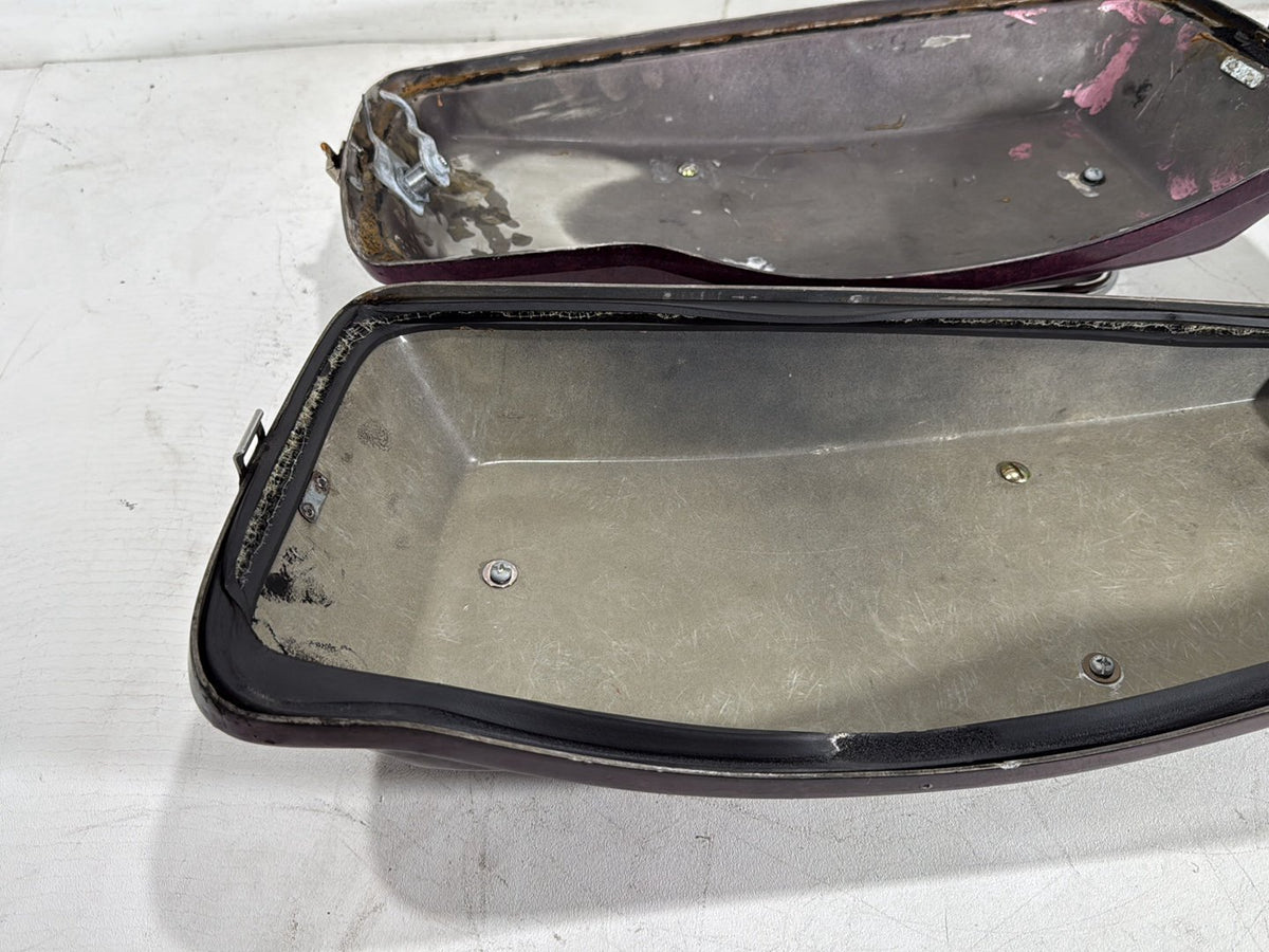 90 Harley Electra Glide Touring Sport OEM Left & Right Saddlebag Lid Cover Caps