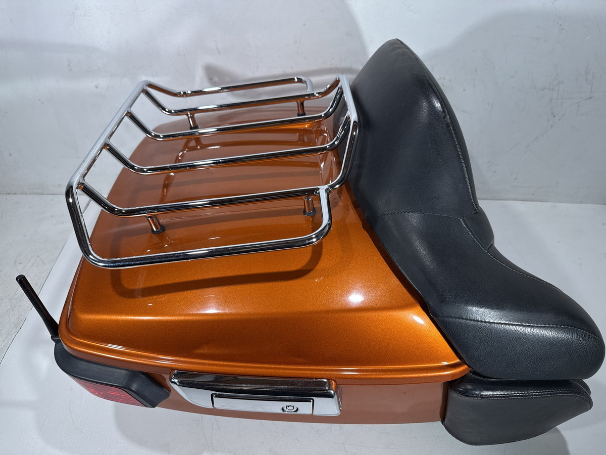 2014 Harley Electra Glide Touring Ultra OEM Pass Backrest Tour Pak Luggage NOKey