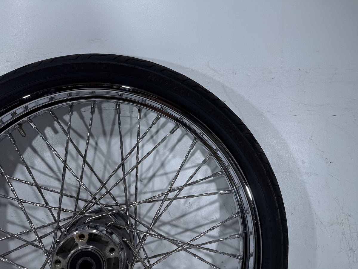 2003 Harley Softail Deuce FXSTDI OEM Front Wheel Rim Tire Spoked 90/80-21 21"