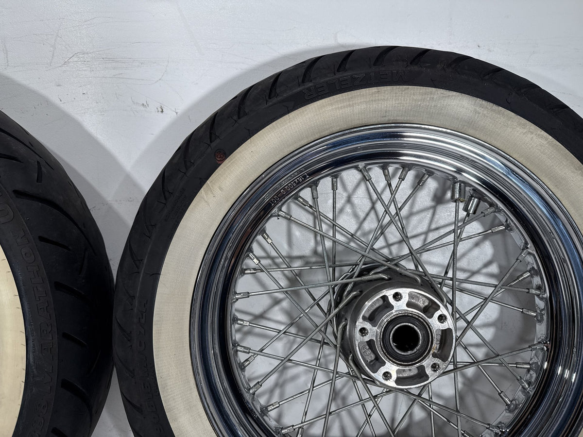 2004 Harley Road King Touring Classic OEM Front Rear Wheel Rim Tire Spoked 16"