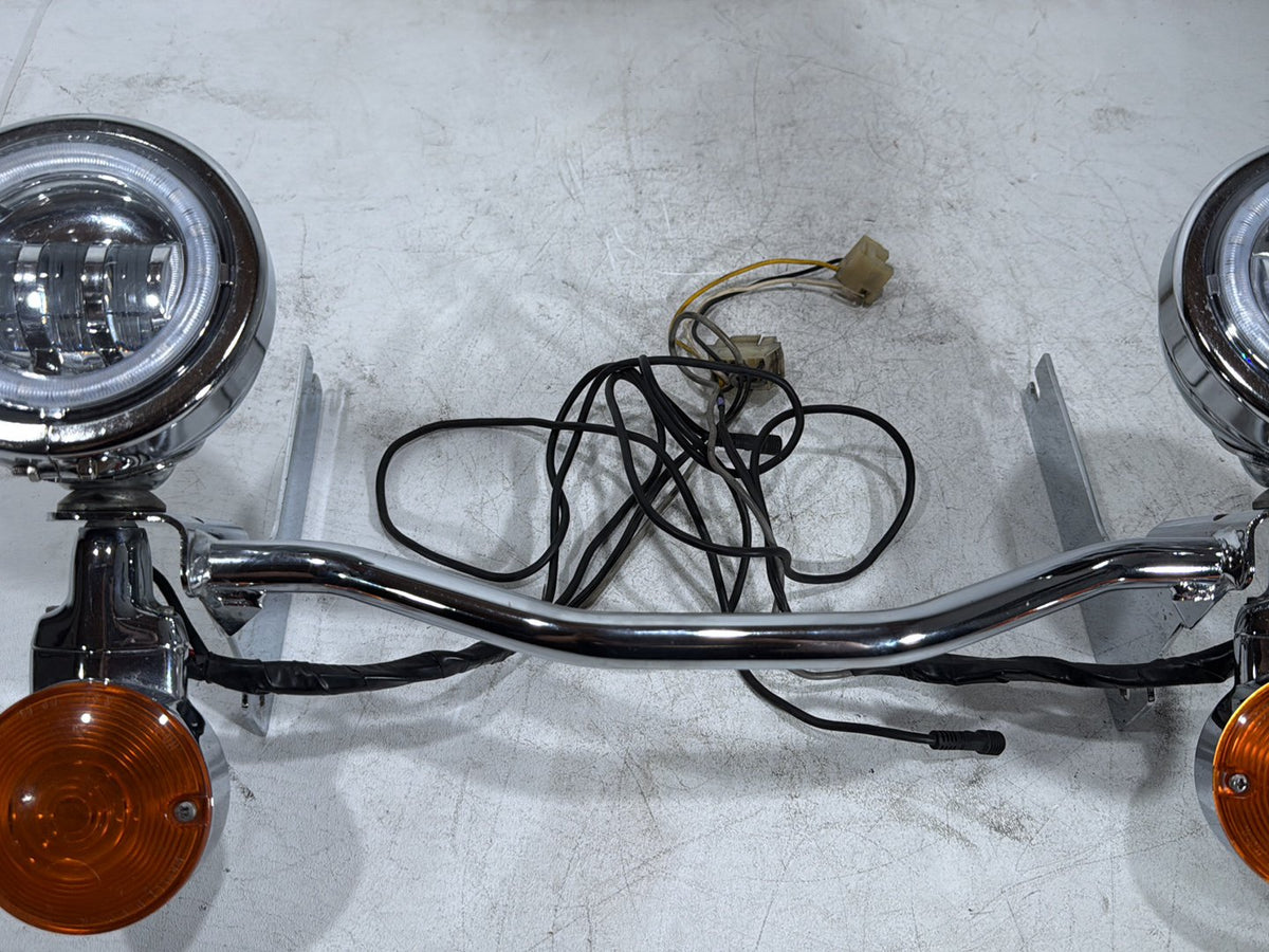 1992 Harley Electra Glide Touring OEM Front Turn Signal Indicators Aux Light Bar