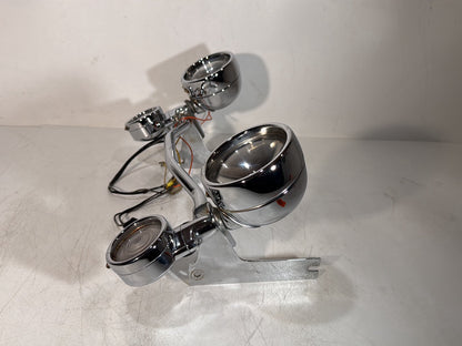 1984 - 1998 Harley-Davidson Touring Electra Glide Classic Front Turn Signal Indicators Aux Light Bar