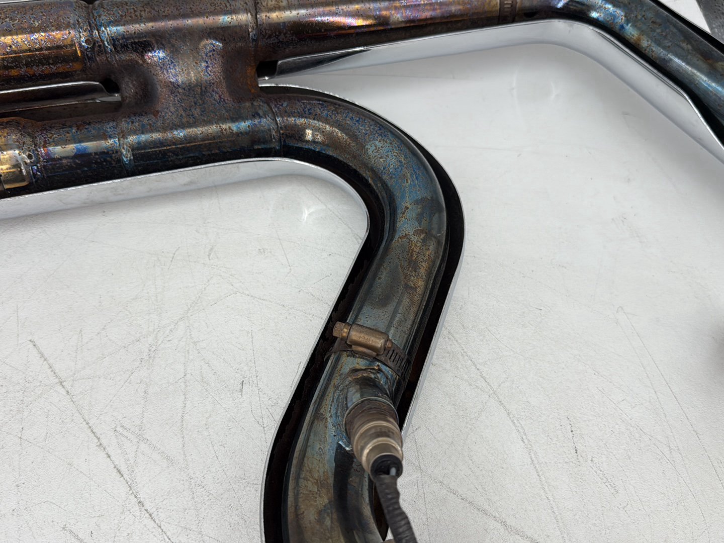 2010 Harley Dyna Fat Bob FXDF Exhaust Header Pipes Vance & Hines SCRATCHED