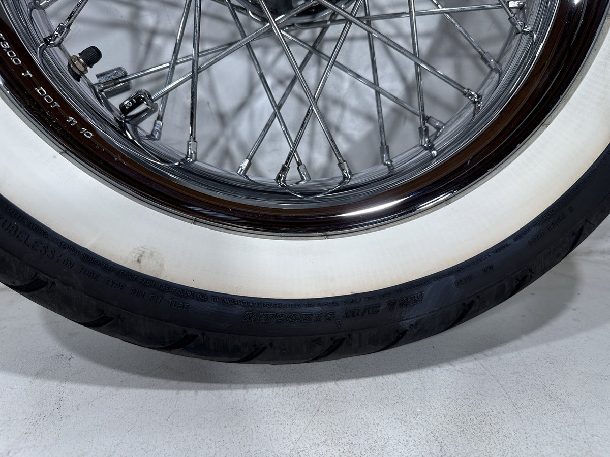 2011 Harley Softail Deluxe FLSTN OEM Front Wheel Rim Tire Spoked MT90B16 16"