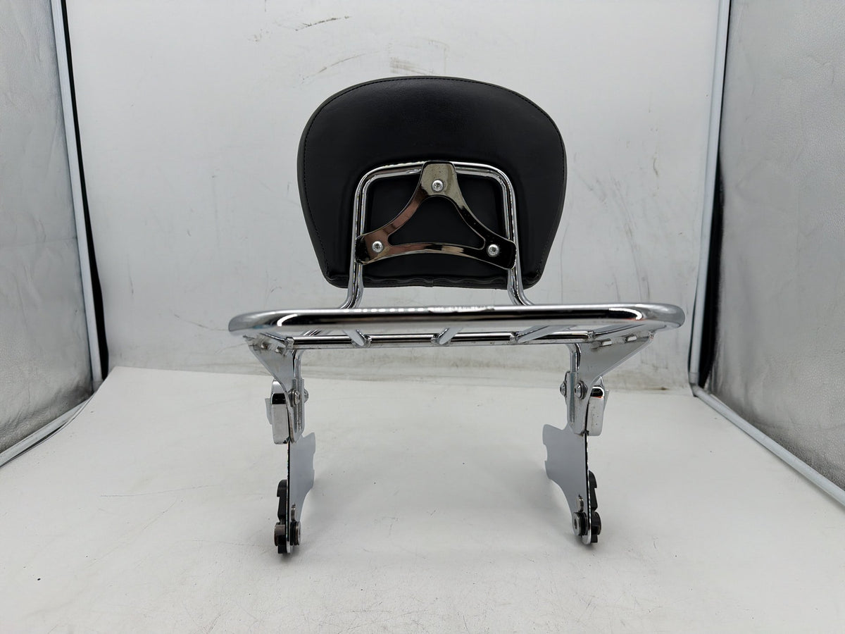 02 Harley Electra Glide Touring FLHT OEM Rear Sissy Bar w/ Backrest Cushion Pad