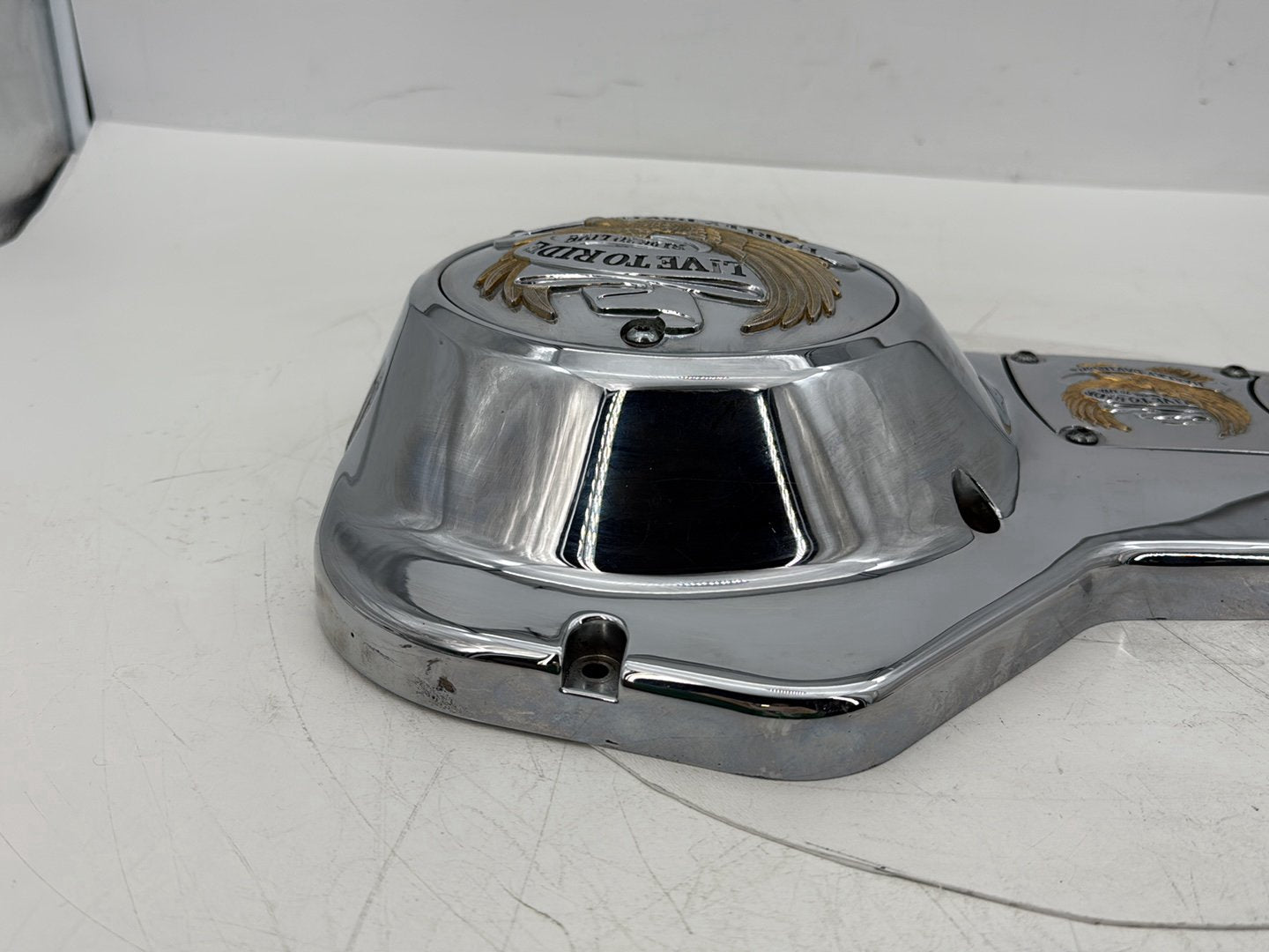 95 Harley Touring Electra Glide Classic Outer Primary Clutch Cover Golden Eagle