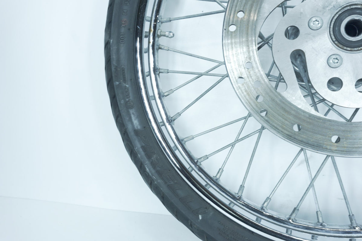 01 Harley Softail FXSTB Night Train OEM Front Wheel Rim Tire Spoked MH90-21 21"