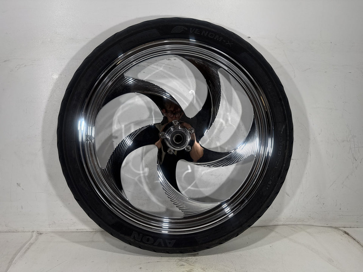 94 Harley Softail FXSTC Front Wheel Rim Tire Aftermarket Custom 90/90-21 54H 21"