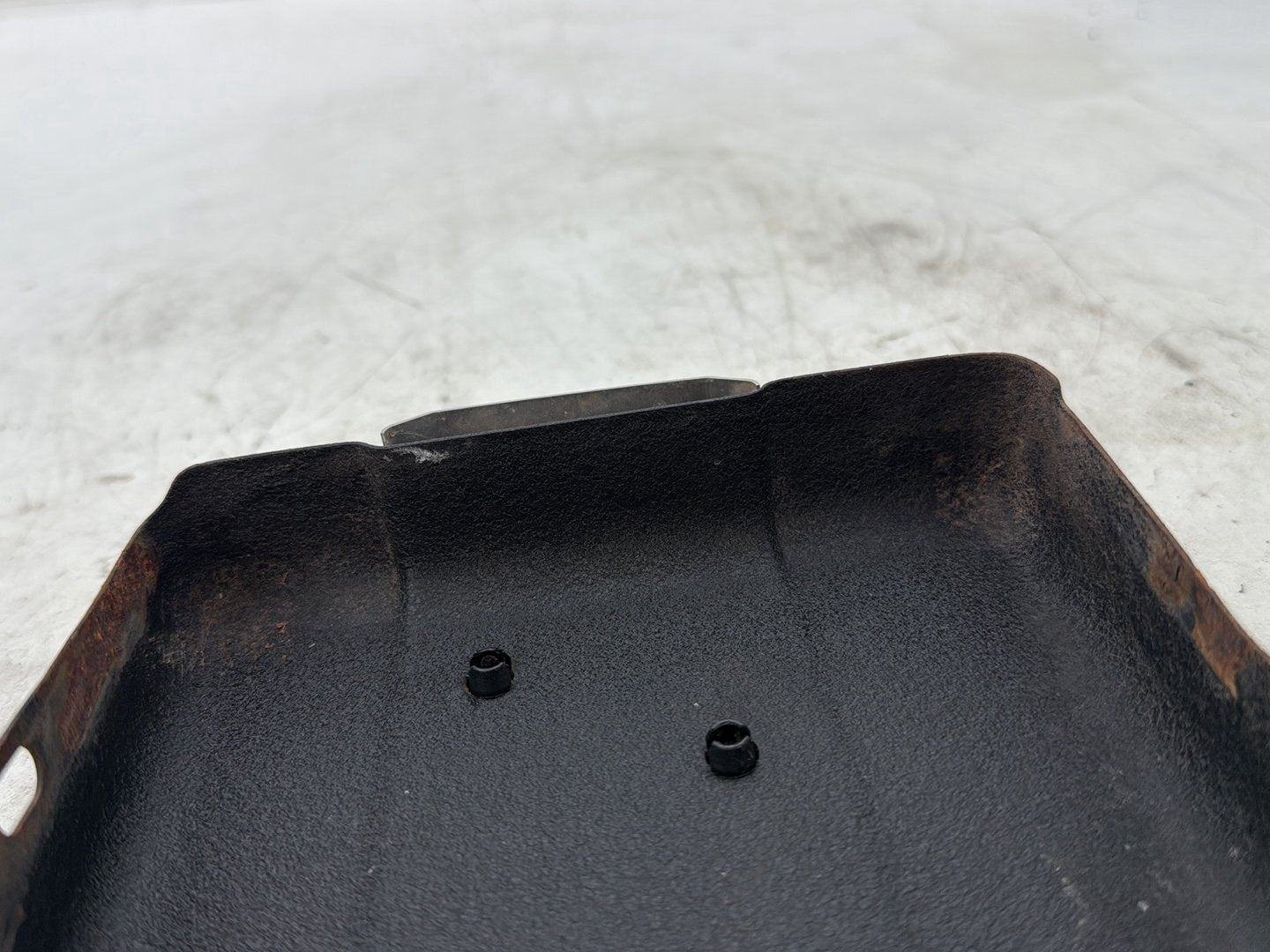 2012 Harley Dyna FXDF Fat Bob OEM Lower Battery Tray Stay Box Cover Panel
