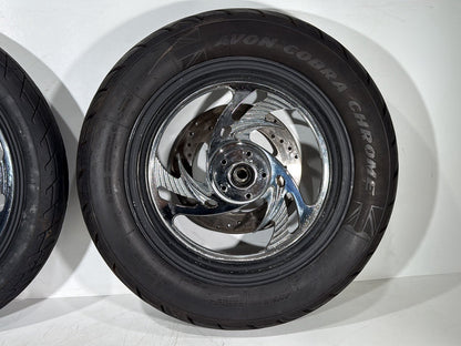 1999 - 2006 Harley-Davidson Dyna Low Rider Front & Rear Wheel Rim Tire MT90B16, 90/90H19 52H, 16" 19"