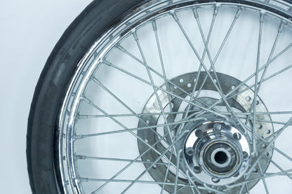 01 Harley Softail FXSTB Night Train OEM Front Wheel Rim Tire Spoked MH90-21 21"